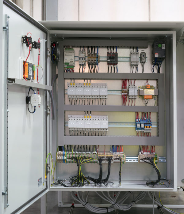 bespoke electrical control panel interior